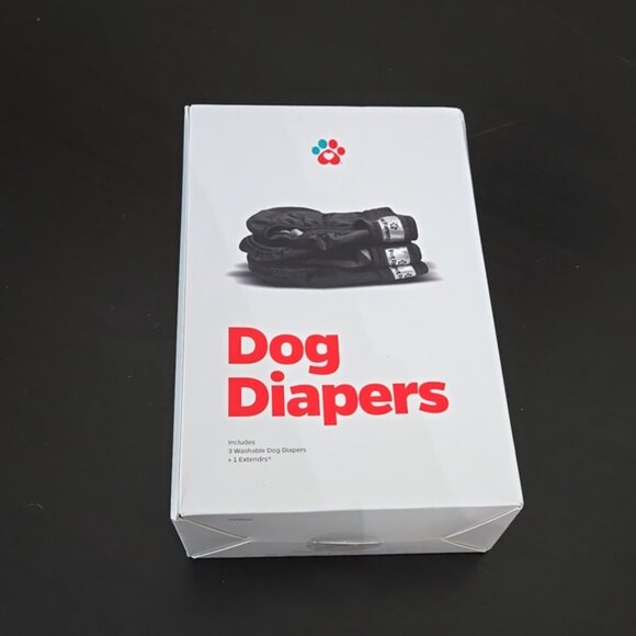 Dog Diapers Black Medium Waist 14"-20" Premium Washable Dog Diapers - Picture 2 of 5